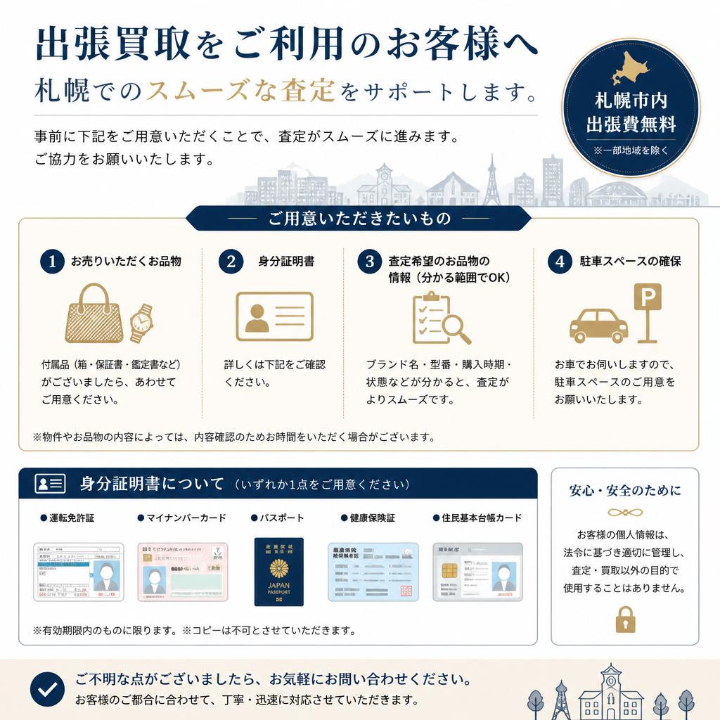 査定の際に必要なもの
