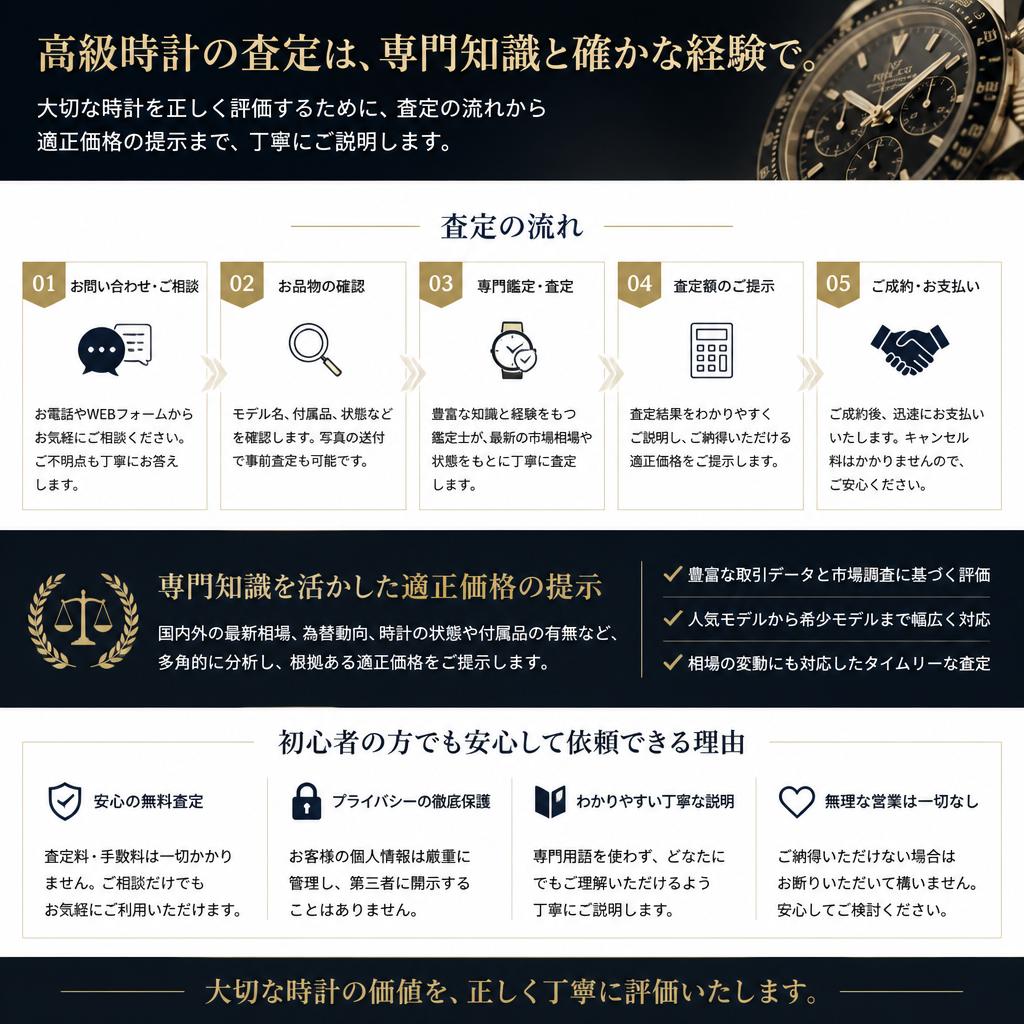時計査定：専門スタッフによる高評価