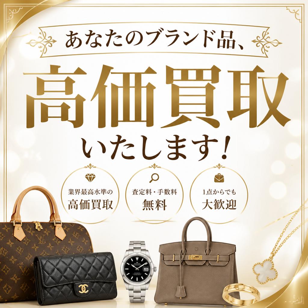 あなたのブランド品、高価買取いたします！